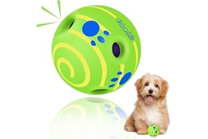 DIKEIUTA Wobble Giggle Dog Ball, Interactive Dog Toy Ball for Dogs with Funny Sounds, Squeaky Dog Toys Ball for Relieve Anxiety, Grinding Teeth, Gifts for Dogs-3.46''(Small)