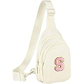 Viverte Small Initial Sling Bag for Girls & Women - Cute Crossbody Fanny Pack Gift