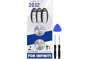Pinochi Key Fob Battery Replacement for Infiniti (2007-2020) EX35 FX35 FX37 FX50 G25 G35 G37 JX35 Q40 Q50 Q60 Coupe QX50 QX60 QX70 Key case Shell Prox Proximity