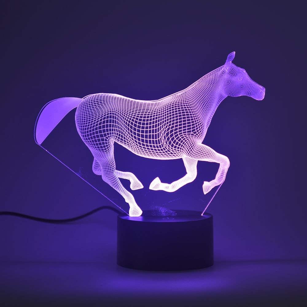 3D Optical Illusion Night Light,Touch LED Table Desk Lamp 7 Color