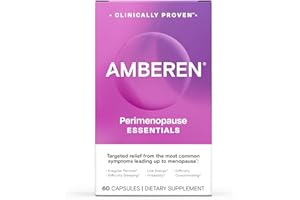 Amberen Perimenopause, Peri-Menopause Multi-Symptom Relief, Vitamin B, Vitamin E & Antioxidants Supplement, Clinically Shown to Help Support Hormone Balance, Hot Flashes & Night Sweats, 60 Count