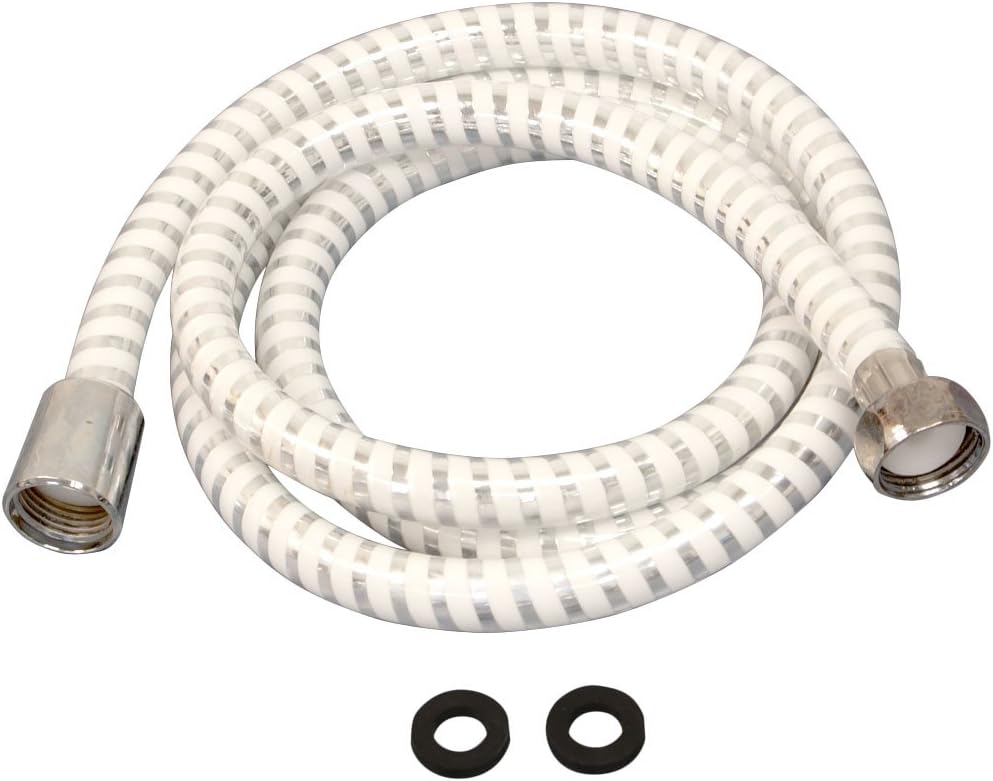 EZFLO 20140LF 15078 hand held shower flex hose, white Hand Held Showerheads
