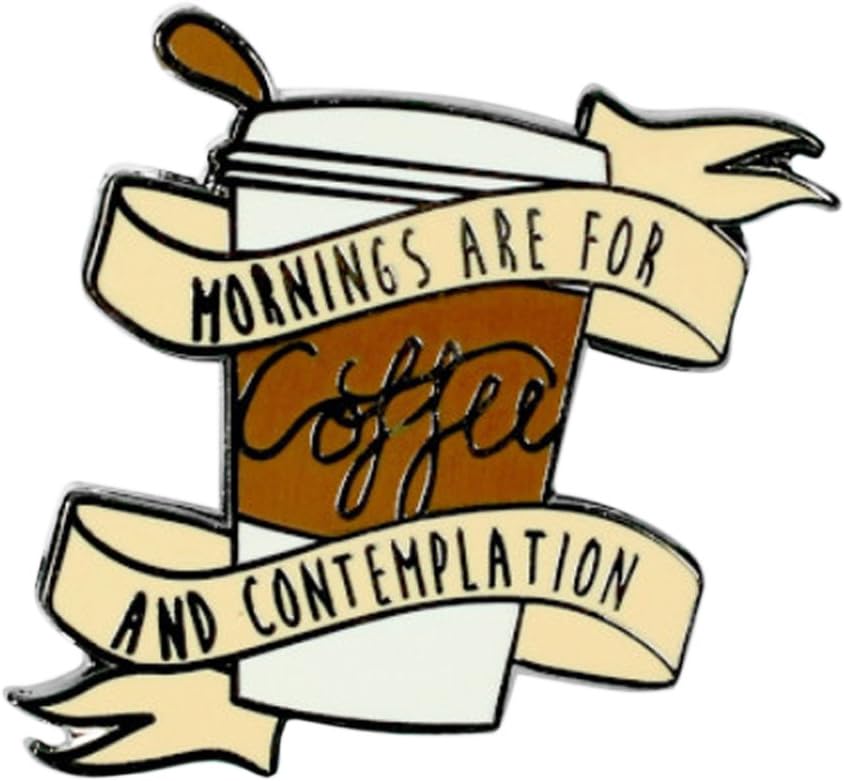 Stranger Things Inspired Mornings Are For Coffee and Contemplation Enamel Pin fr