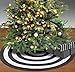 Amscan Black and White Tree Skirt, Elegant Polyester Accessory Measures 46 Inches Diameter, For Halloween or Christmas