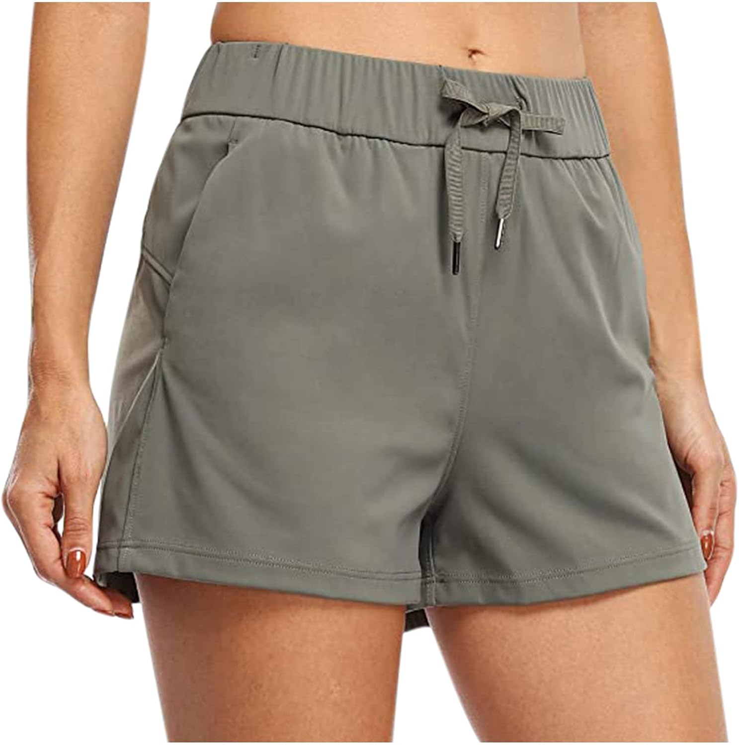 Sports Fitness Shorts Women'S Yoga Breathable Quick Dry Fitness Running Short Pants Double Layer 