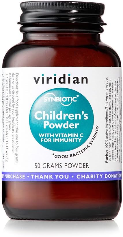Viridian - Viridikid Synerbio Powder with Vitamin C - 50g, 50 g (Pack of 1)