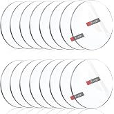 Enoin 16 Pack 3 Inch Round Clear Acrylic Sheets Plexiglass Sheet 1/8 Inch Thick, Disc Circle Platic Sheet 0.118'', Transparent Board Panel for Glass, DIY Project, Paintings, Art Craft