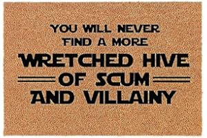 Washable Welcome Doormat Non-Slip Front Door Mat Gift Wretched Hive of Scum and Villainy Funny 16x24 Inch Kitchen Rug Indoor 
