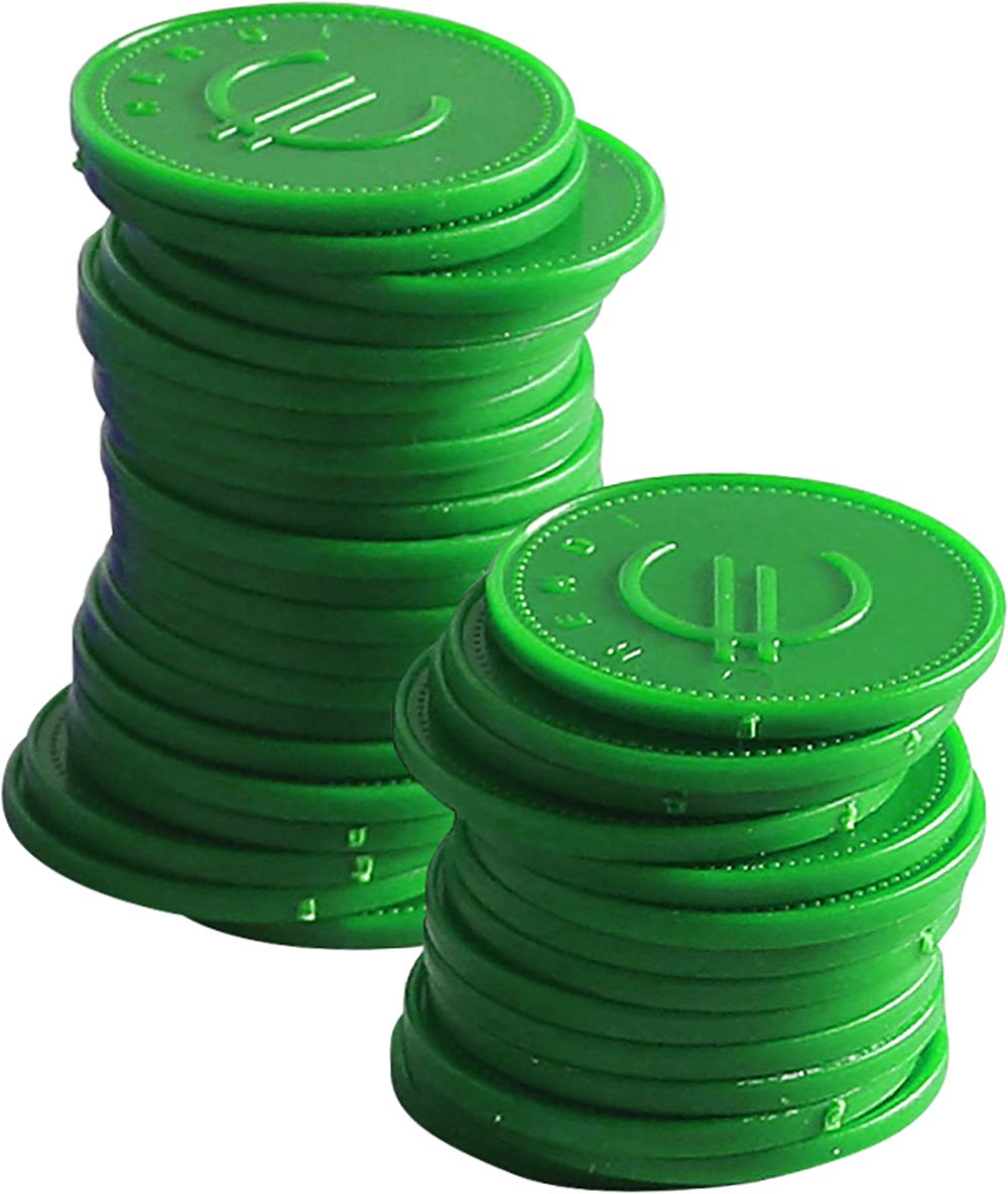 HENDI Coin tokens, green, ⌀25 mm