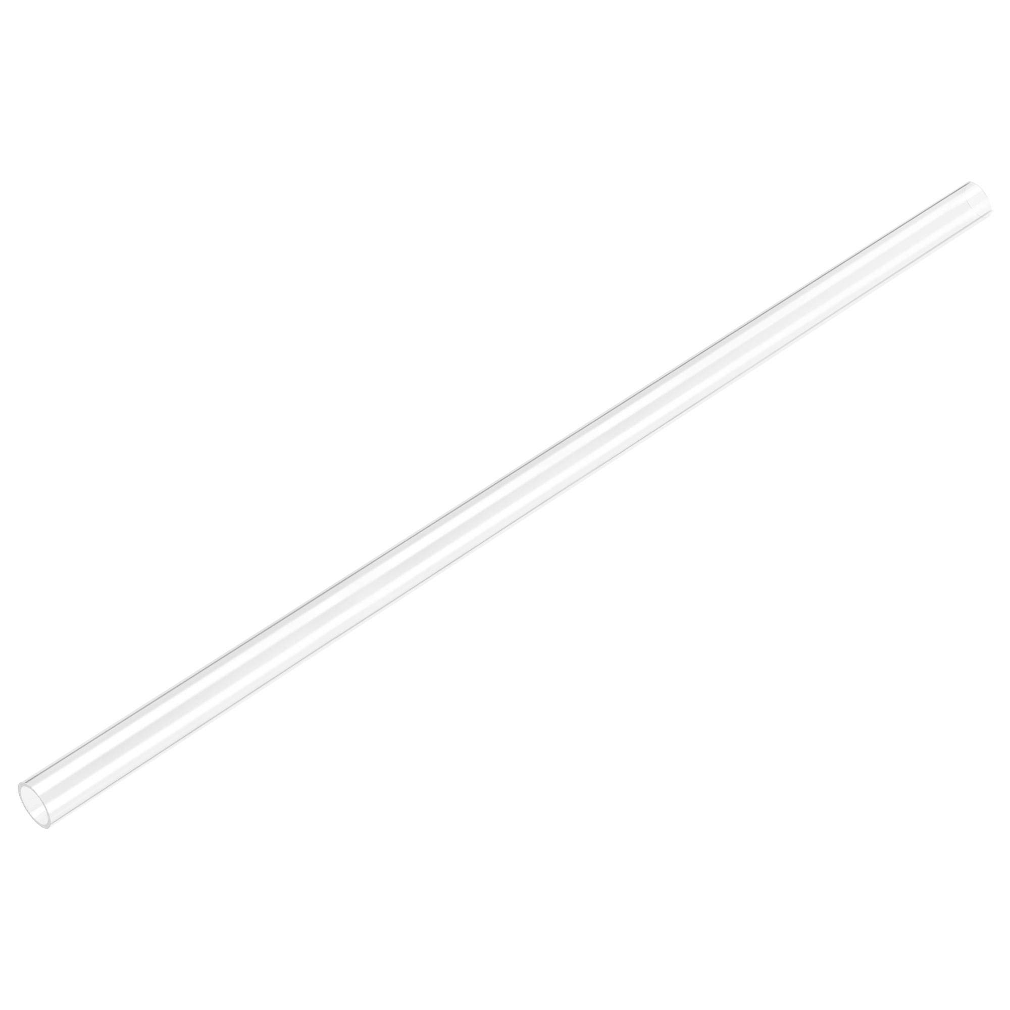 Photo 1 of uxcell Clear Rigid Tubing 5mm(3/16'') ID x 6mm(1/4'') OD x 1Ft Length Round Plastic Polycarbonate Tube