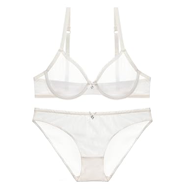 Conjunto de lenceria transparente básico. Opción de diseños y colores.