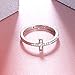 DAOCHONG Inspirational Jewelry Sterling Silver Engraved Faith Hope Love Sideway Cross Ring, Size 6 7 8 (5)