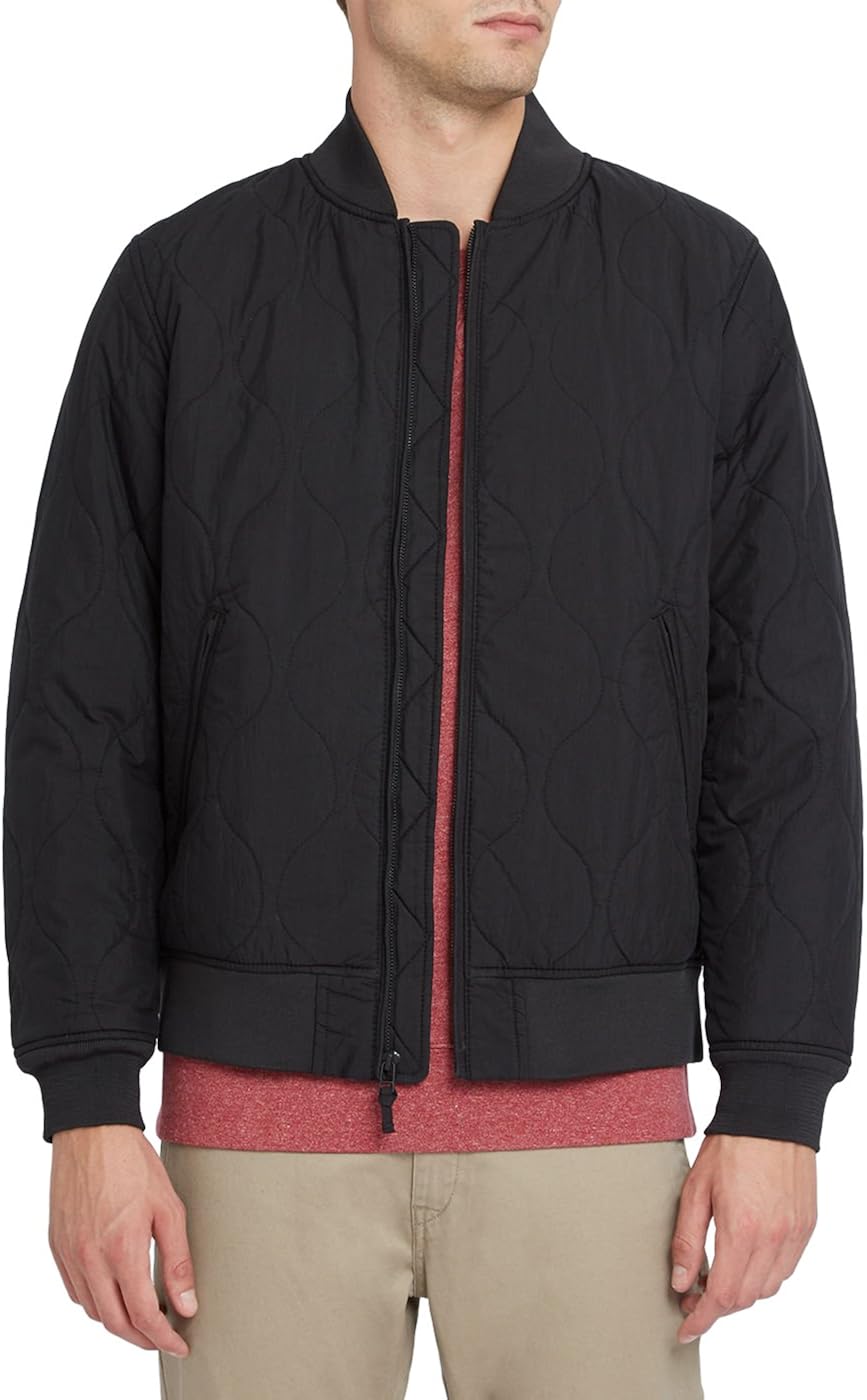 Levi's Men's THERMORE QUILTED BOMBER Jacket, Black (1784 BLACK X