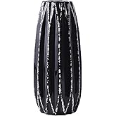 Yundu Black Ceramics Vases for Home Decor, Flower Vase, Modern Farmhouse Table Décor Vase