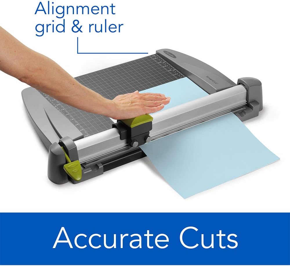 Swingline Paper Trimmer, Rotary Paper Cutter, 15" Cut Length, 30 Sheet Capacity, Commercial, Heavy Duty, SmartCut (9615) : Rotary Paper Trimmers : Office Products