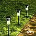 Solar Garden Lights Outdoor Solar Pathway Lights Kinna Stainless Steel Landscape Lighting for Lawn, Patio, Yard(Gunmetal) … (Gunmetal)