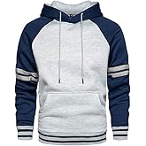 TOLOER Pullover Hoodie Men Blend Fleece Long Sleeve Sweatshirt with Kangaroo Pockets