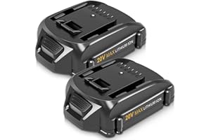 ENERMALL 2 Pack 3.0Ah WA3525 Replacement for Worx 20V Battery Compatible with Worx 20 Volt Battery Lithium WA3525 WA3520, WG151s, WG155s, WG251s, WG255s, WG540s, WG545s, WG890, WG891 Cordless Power Tools