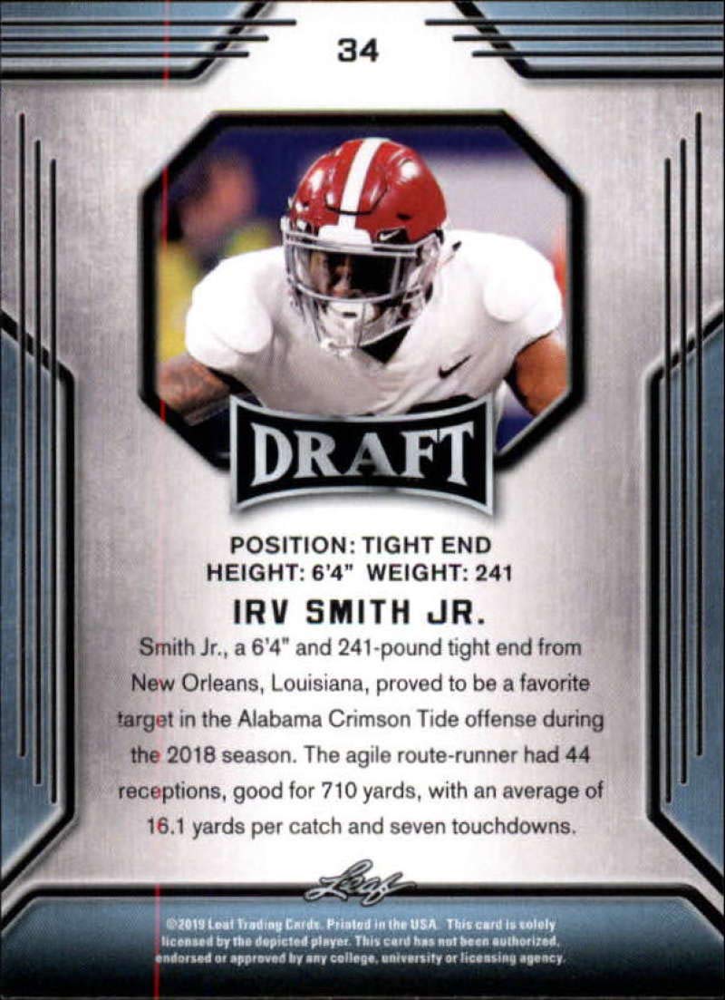 Amazoncom 2019 Leaf Draft Gold Football Rc Rookie Card 34