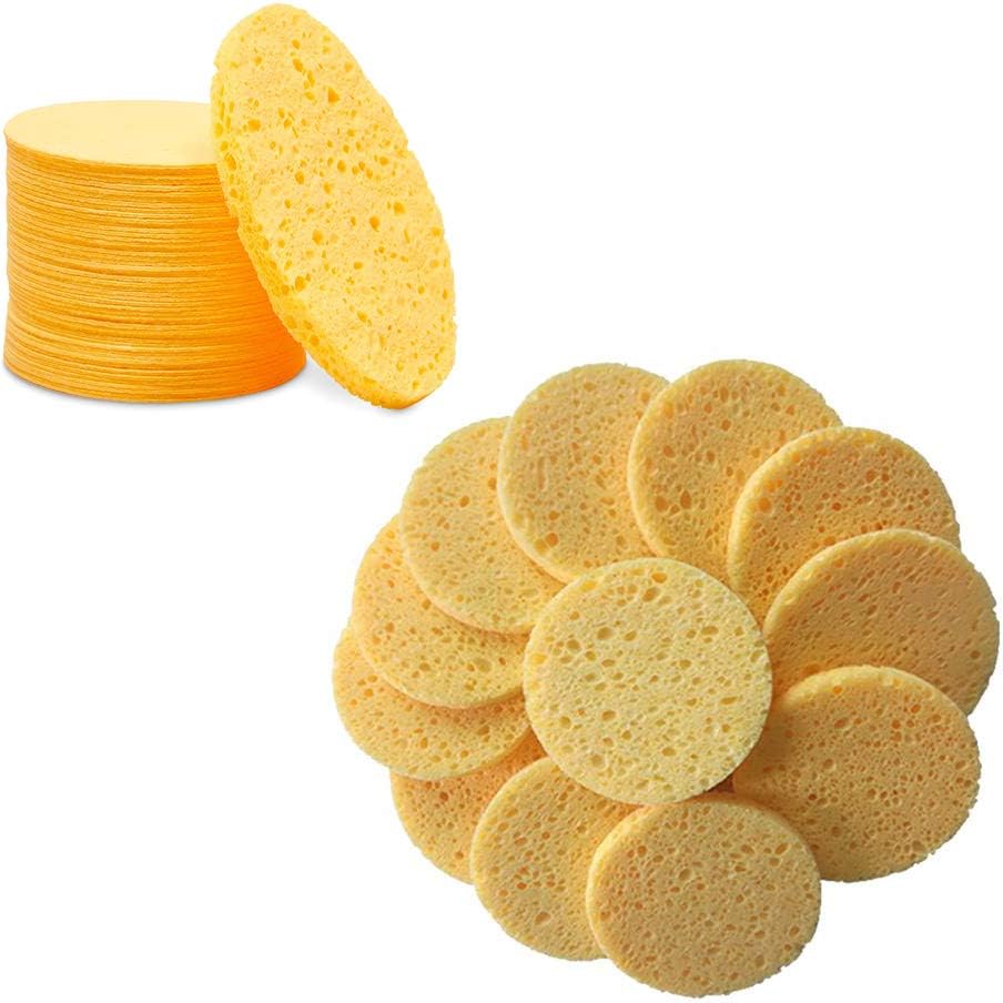 60Pcs Facial sponges cleansing, Compressed Facial spongeNatural Make