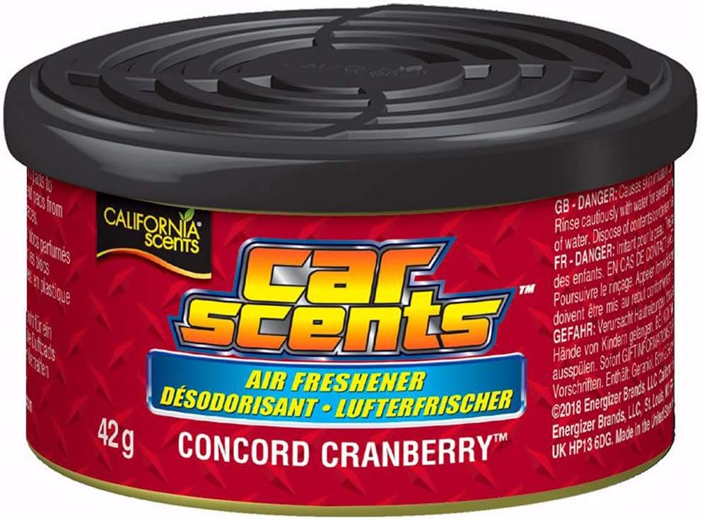 California Scents E301413200 Air freshener-Concord Cranberry-Can 42gr, black, red, 42 g (Pack of 1)