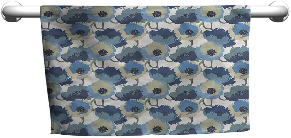 alisoso Floral，Small Bath Towels Ombre Romantic Flowers W 28" x L 12" Gym Towels for Women