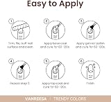VANREESA Gel Nail Polish Set 21 Colors Base Coat Top Coat 24W UV view 8