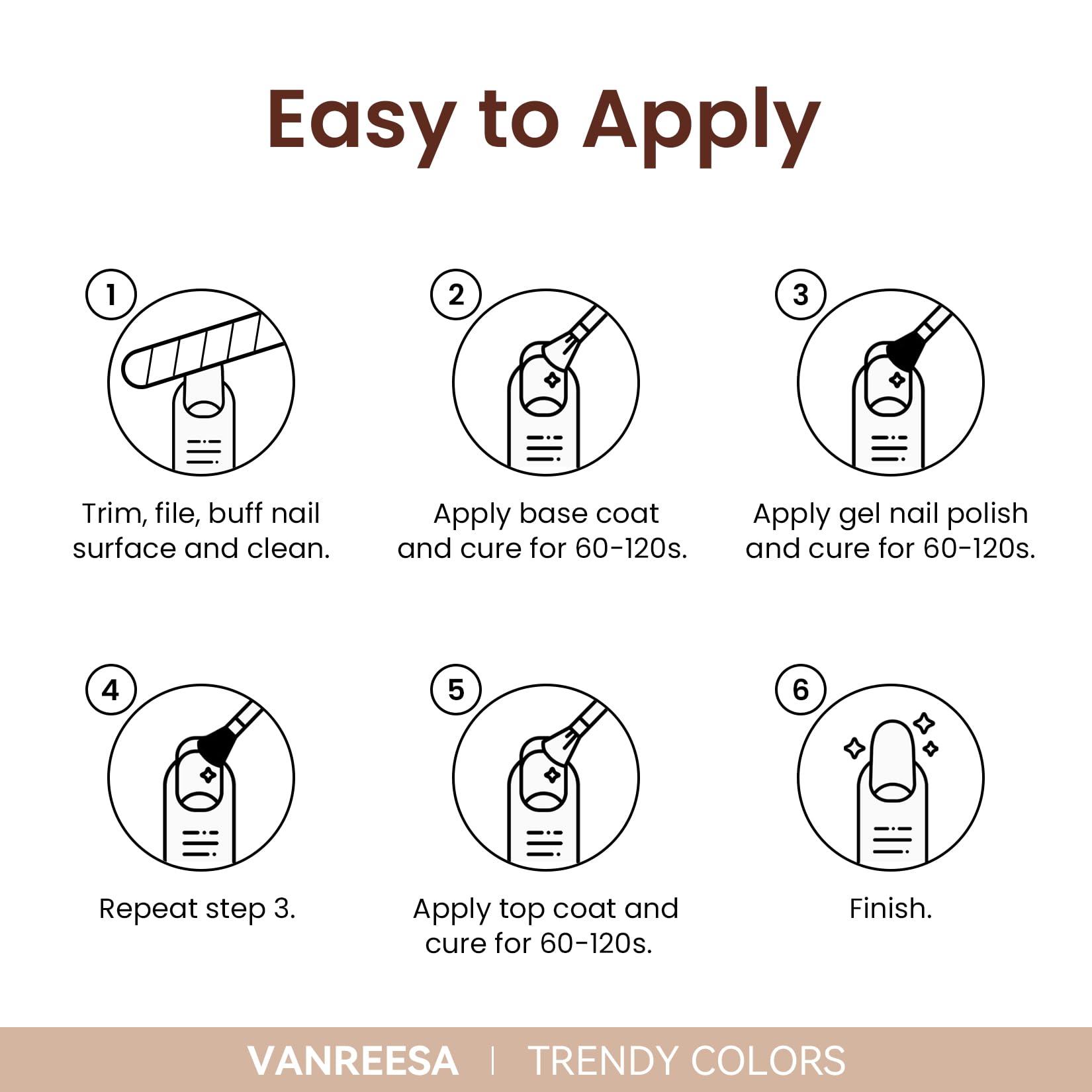 VANREESA 24 Pcs Gel Nail Polish Set-21 Fall Winter Colors Gel Nail Polish with Base Coat Glossy Matte Top Coat Gel Polish Set Nude Pink Red Brown Glitter Gel Polish Kit Gifts for Women Girls - Image 7
