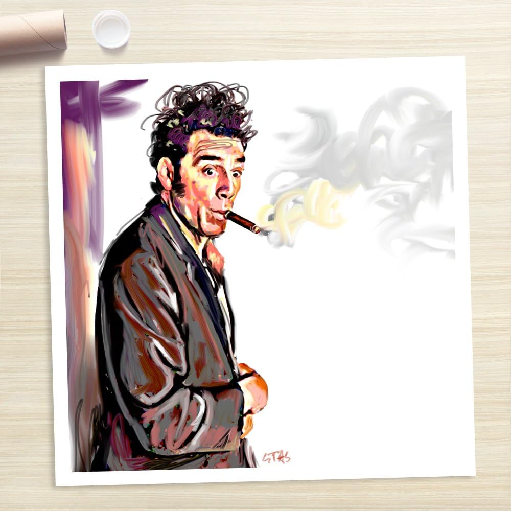 STAS Studio COSMO KRAMER Seinfeld - Painting Giclee CANVAS PRINT by (XLarge/ROLLED in a tube)