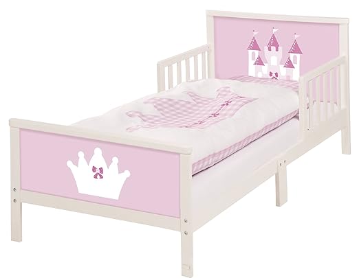roba Themenbett 'Castle', Kinderbett 70x140cm inkl. Bettwäsche für Mädchen