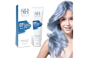 Joyful Young Color Depositing Hair Mask for Men and Women | Blue Hair Color Refreshing Masks | Semi Permanent Hair Color Depositing Conditioner | Natural Vegan Formula Ammonia free (Blue)