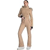 YEEFINE Women's One Piece Ski Suit Waterproof Snowsuits Insulated Snowboard Snow Suits Jacket Outfits Slim Fit Jumpsuits