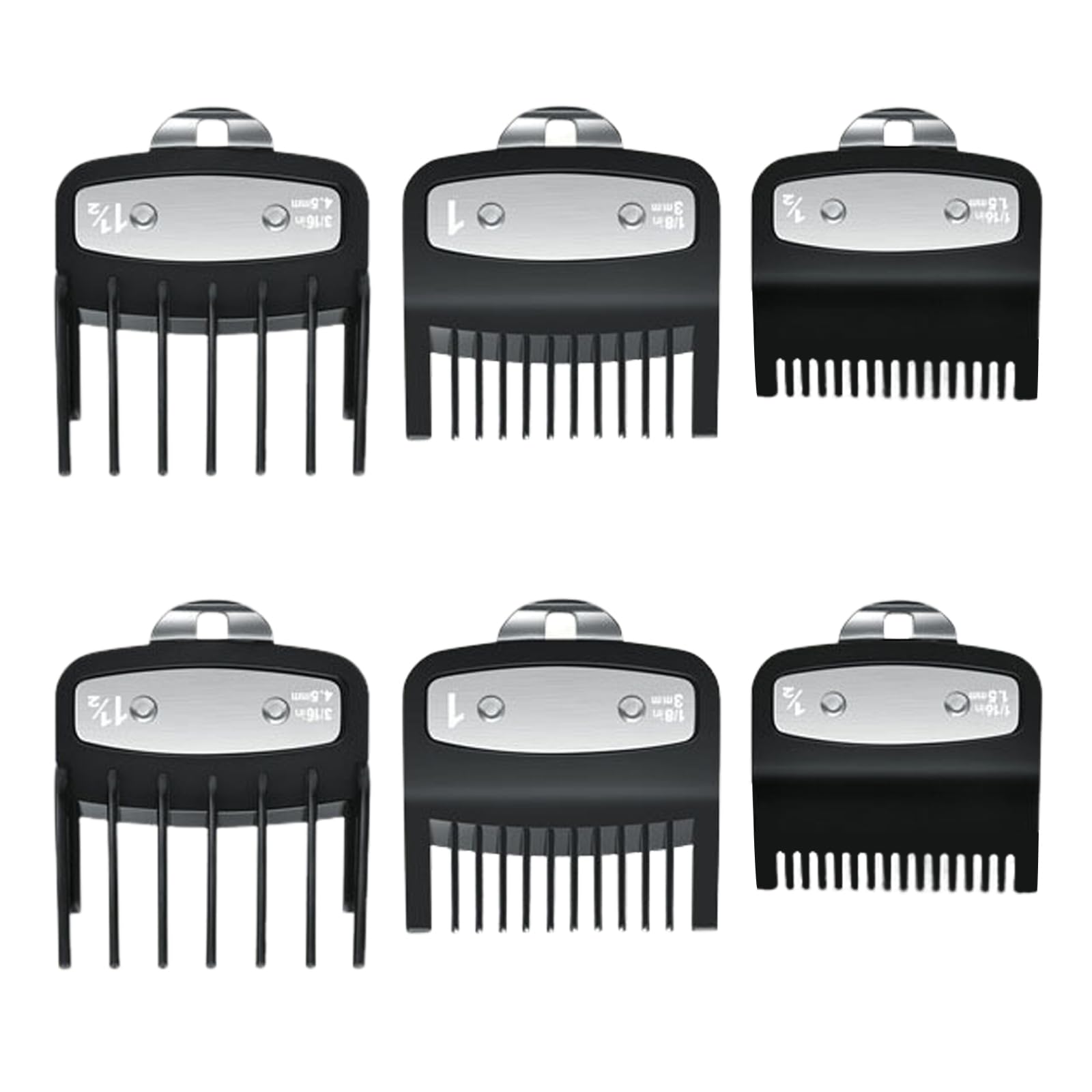 6 Pcs Hair Clipper Guard, Hair Clipper Guards Combs, Hair Clipper Attachments for Precision Hair Cutting, Perfect for Home and Professional Use