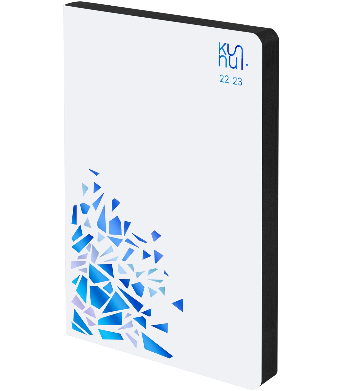 2022 2023 Bonded Leather Arctic Crystal Week to View Diary A5 15 x 21 cm Spanish - English 2 Tabs and Stickers Kunnui