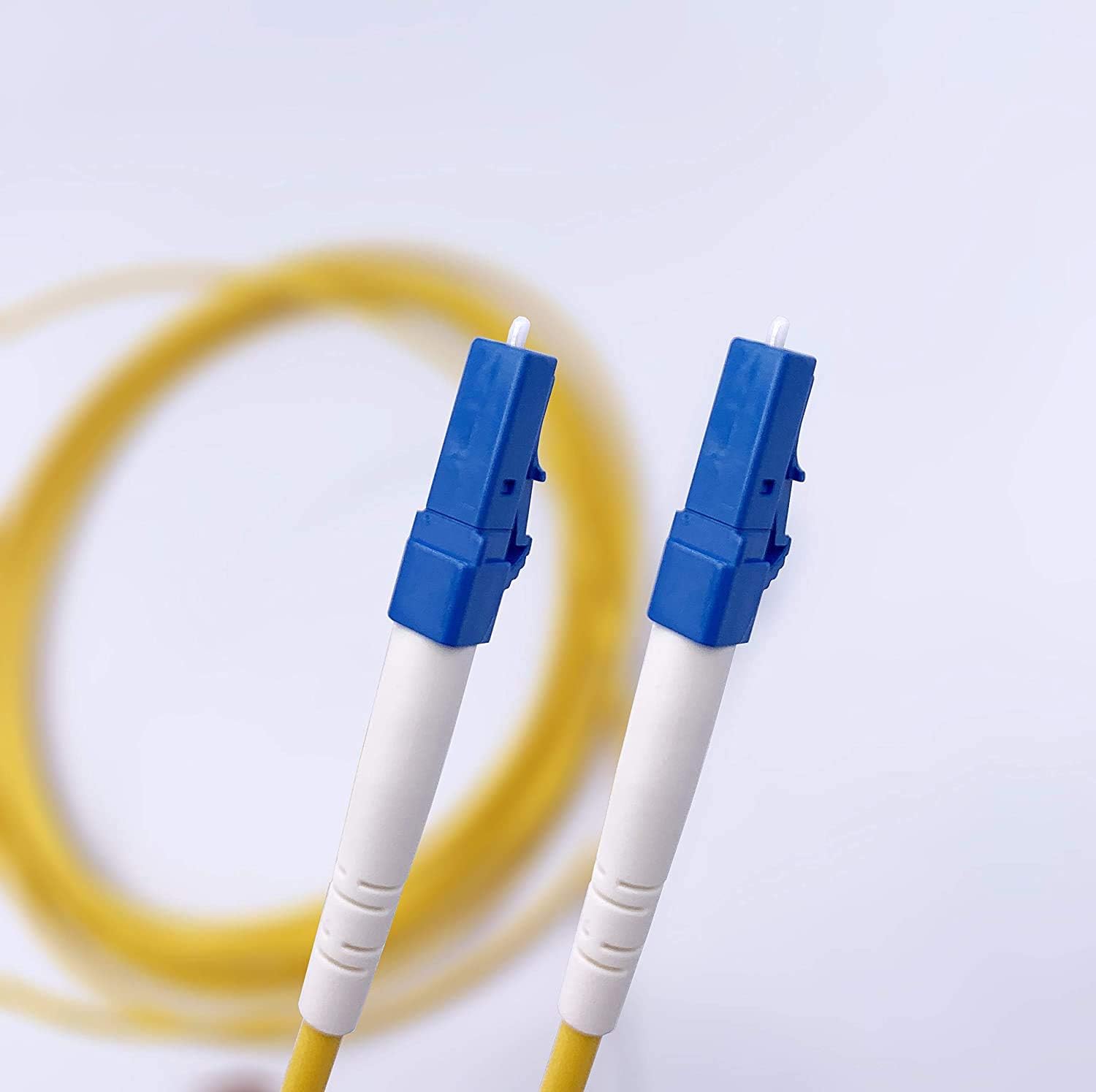 Elfcam - Câble à Fibre Optique LC/UPC à LC/UPC Simplex Monomode 9/125μm, Jarretière Optique LSZH (70M), Yellow - Image 3