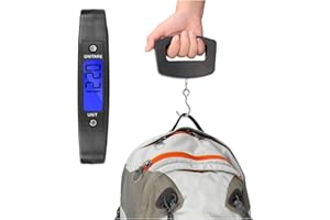 Handheld Luggage Weight Scale Large Handle with Webbing Hook for Travel Bags and Parcel