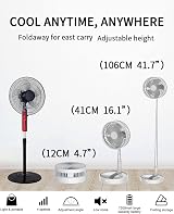 UN Desk Fan Air Circulator USB Battery Powered Remote 4 Speed view 2