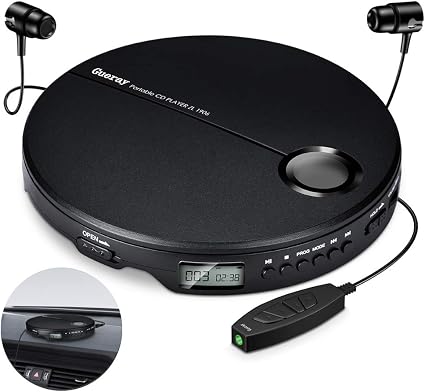 Amazon Co Jp Gueray ポータブル Cdプレーヤー 超軽量 語学学習 Cdウォークマン コンパクト ワイヤー制御可能 Auxケープル付き イヤホン付き ショック防止 音飛び防止 耐震 Bbs低音強化 リピート機能 高音質 Cdディスク Mp3 Cd R Cd Rwなどに対応 日本語説明書付き