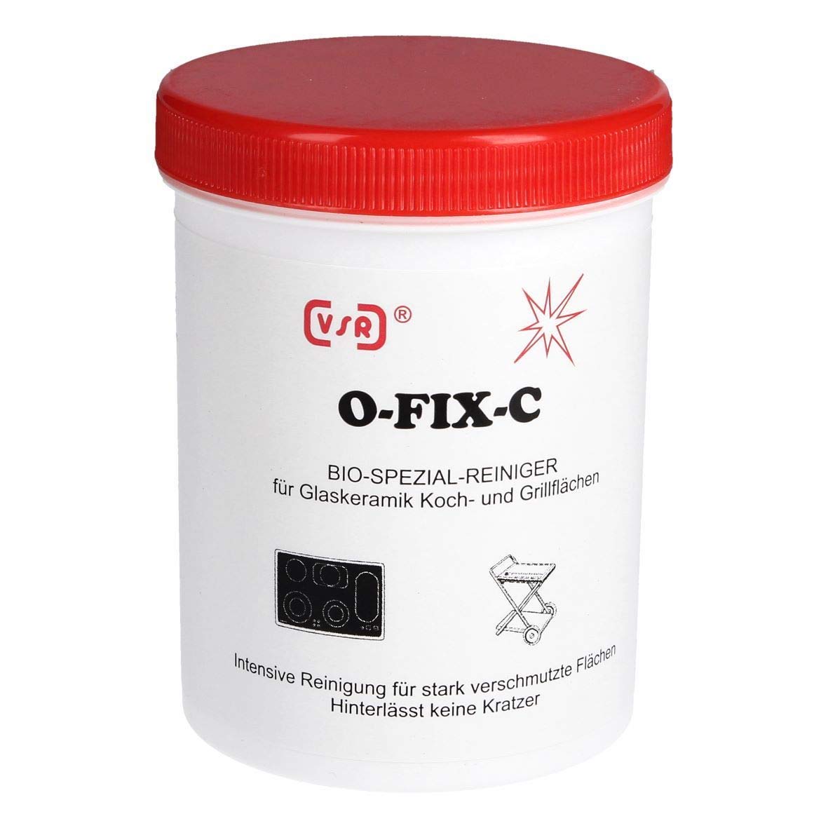 VSR 250 g O-Fix-C Special Cleaner for Glass Ceramic Hob/Grill Area and Sink, White