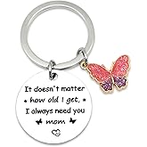 Tebliomro Mom Birthday Gifts, Mother's Day Gifts for Mother from Son Daughter Mom Keychain Valentine's Day Christmas Stocking Stuffers Gift for New Mommy Stepmom Mama from Kids