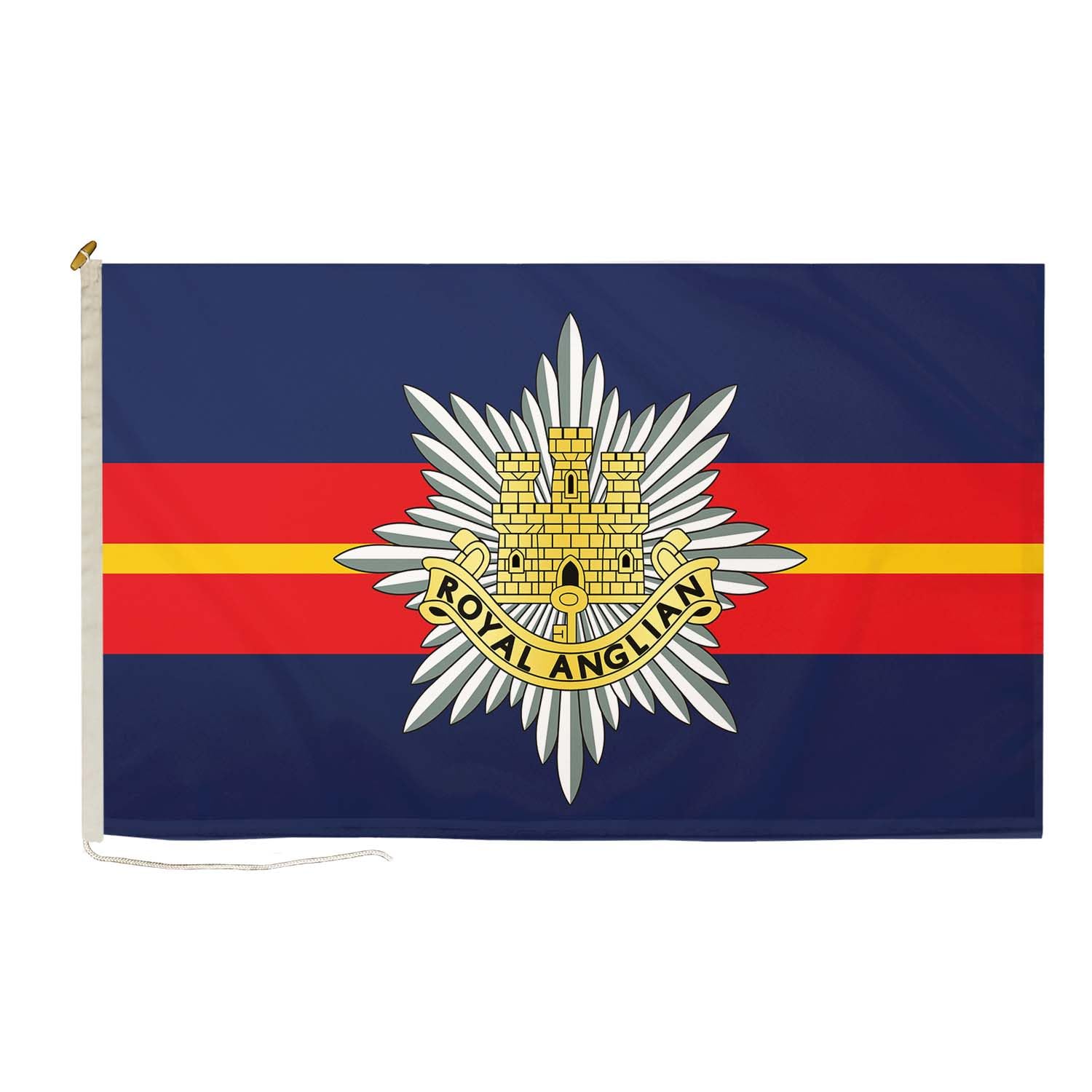 DuraFlag Royal Anglian Regiment 3ft x 2ft Flag Premium Quality With Rope & Toggle Reinforced Stitching 90cm x 60cm R ANGLIAN British Army Infantry Regiment Military Flag