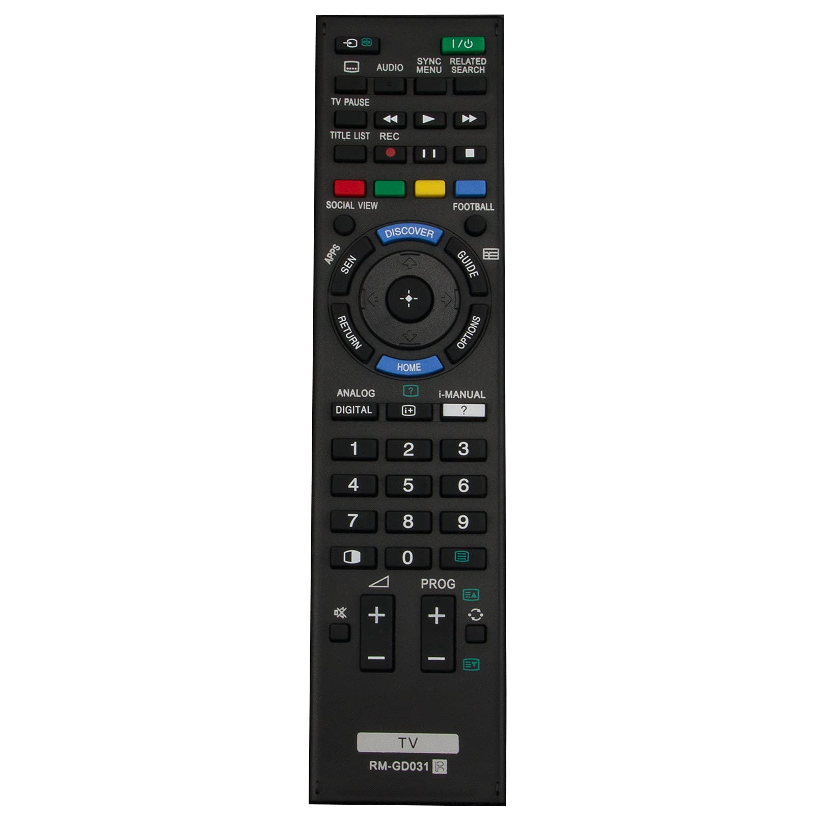 New RM-GD031 Replace Remote Control - VINABTY RMGD031 TV Remote Control Replacement fit for Sony TV RM GD031 KDL-32W700B KDL-60W600B KDL32W700B KDL60W600B Remote Controller