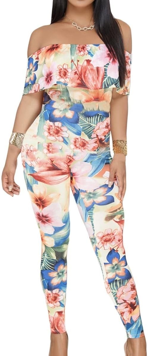 tropical floral jumpsuit