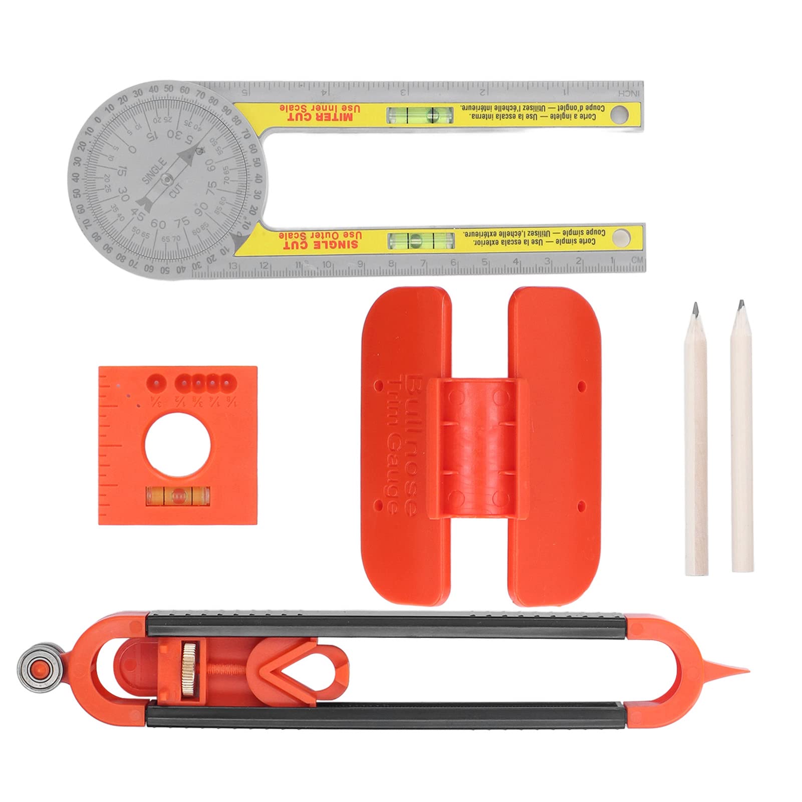 6Pcs Contour Gauge Scribing Tool, Irregular Shape Profile Tool, Precise Scribe Tools, Edge Corner Measuring Profile Duplicator for Carpenter/DIY/Construction/Woodworking/Panel/Tiles