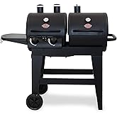 Char-Griller&reg; Dual-Function 2-Burner 24,000 BTU Propane Gas and Charcoal Combination Grill and Smoker with 870 Cooking Square Inches in Black, Model E5030