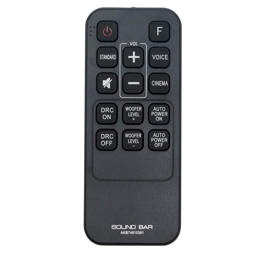 VINABTY AKB74815301 Replaced Remote Control for LG Sound Bar LAS454B LAS160B LAS465B LAS453B LAS453 LAC553B S55A3-D LAS260B SH3K LAS260B SPH4B-W