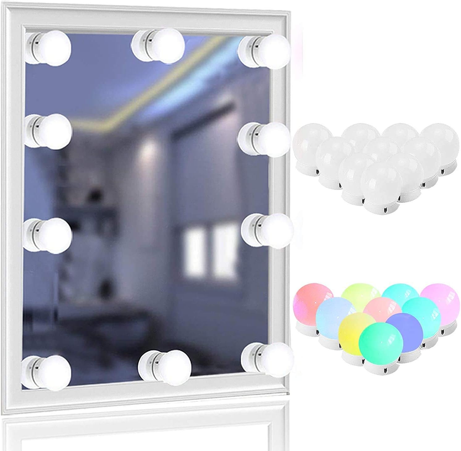 Vanity Mirror Light, RGB Colorful DIY Hollywood Style LED Makeup Mirror