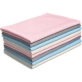 Fish Scale Microfiber Cleaning Cloth, 8 Pack, 15.7"x11.8" | Streak Free, Lint Free, for Glass, Car, Dish, Mirror, Screen, Stainless Steel, Shower