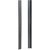 RIVECO 14U Vertical Rack Rails Kit Heavy Duty Server Rack Mount Rails 2PCS Black