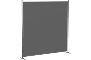 Outsunny Freestanding Outdoor Privacy Screen, Privacy Panel, Panel Partition for Patio, Backyard, Balcony, Dark Grey